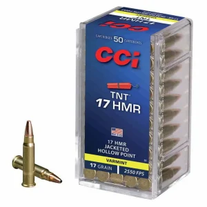 Munição CCI 17HMR TNT HP 17 Grains – Cx 50