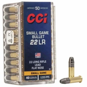 Munição CCI 22LR SGB SMALL GAME 40GR – CX 50