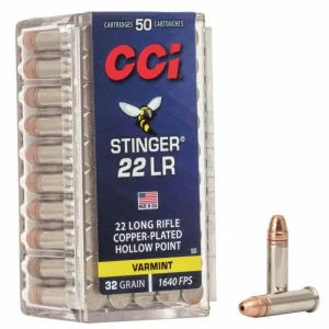 Munição CCI 22LR Stinger HP 32 Grains – Cx 50