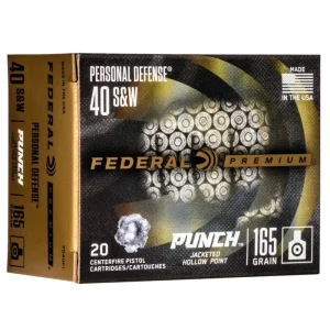 Munição Federal .40S&W JHP Punch 165gr Cx.20un