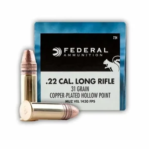 Munição Federal 22 LR GAME-SHOK COBRE PONTA OCA 31 GR – CX 50