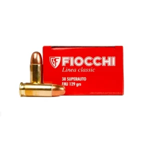 Munição Fiocchi .38 Super AUTO FMJ 129gr Cx.50un