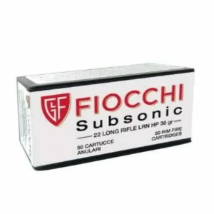 Munição Fiocchi 22 LR Subsonic 38gr – Cx 50