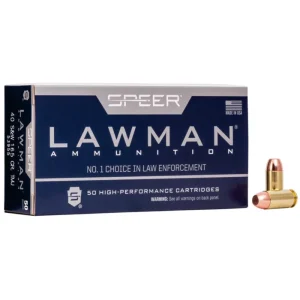 Munição Speer .40S&W TMJ Lawman 165gr Cx.50un